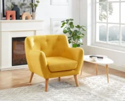 Baita Fauteuils Fauteuil En Tissu 1 Place Jaune 3 Baita Fauteuils Fauteuil En Tissu 1 Place Jaune -Magasin De Chaises fauteuil en tissu 1 place jaune 3