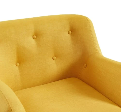 Fauteuil en tissu 1 place jaune Baita Fauteuils Fauteuil En Tissu 1 Place Jaune -Magasin De Chaises fauteuil en tissu 1 place jaune 4