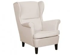 Beliani Fauteuils Fauteuil En Tissu Beige Clair