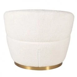 Zago Fauteuils Fauteuil En Tissu Effet Mohair Couleur Crème Pivotant -Magasin De Chaises fauteuil en tissu effet mohair couleur creme pivotant 5