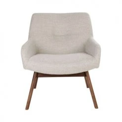 House Nordic Fauteuils Fauteuil En Tissu Et Pieds En Bois Naturel Ecru -Magasin De Chaises fauteuil en tissu et pieds en bois naturel ecru 2