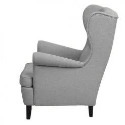 Beliani Fauteuils Fauteuil En Tissu Gris -Magasin De Chaises fauteuil en tissu gris 9