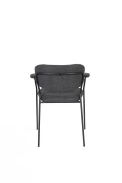White Label Fauteuils Fauteuil En Tissu Gris Foncé