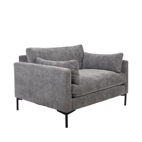 Fauteuil en tissu gris Zuiver Fauteuils Fauteuil En Tissu Gris -Magasin De Chaises fauteuil en tissu gris