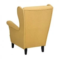 Beliani Fauteuils Fauteuil En Tissu Jaune -Magasin De Chaises fauteuil en tissu jaune 16