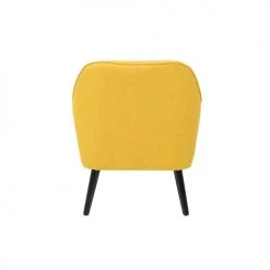 Beliani Fauteuils Fauteuil En Tissu Jaune -Magasin De Chaises fauteuil en tissu jaune 5