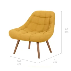 Rendez Vous Déco Fauteuils Fauteuil En Tissu Jaune 3 Rendez Vous Déco Fauteuils Fauteuil En Tissu Jaune -Magasin De Chaises fauteuil en tissu jaune 9