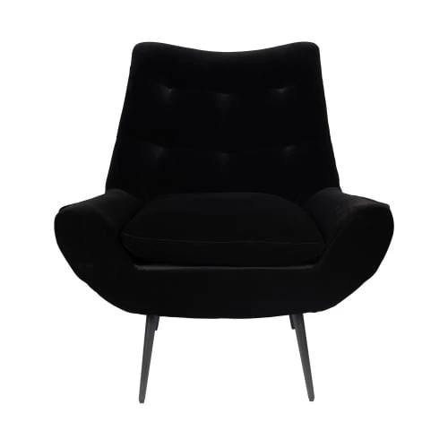 Fauteuil en tissu noir Dutchbone Fauteuils Fauteuil En Tissu Noir -Magasin De Chaises fauteuil en tissu noir 2