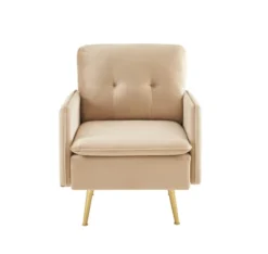 Baita Fauteuils Fauteuil En Velours 1 Place Beige