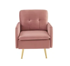 Baita Fauteuils Fauteuil En Velours 1 Place Rose Poudré