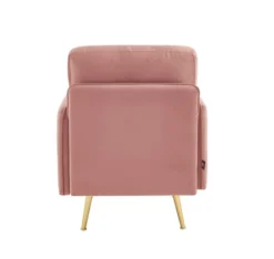 Baita Fauteuils Fauteuil En Velours 1 Place Rose Poudré -Magasin De Chaises fauteuil en velours 1 place rose poudre 3