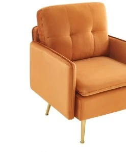 Baita Fauteuils Fauteuil En Velours 1 Place Rouille 4 Baita Fauteuils Fauteuil En Velours 1 Place Rouille -Magasin De Chaises fauteuil en velours 1 place rouille 4