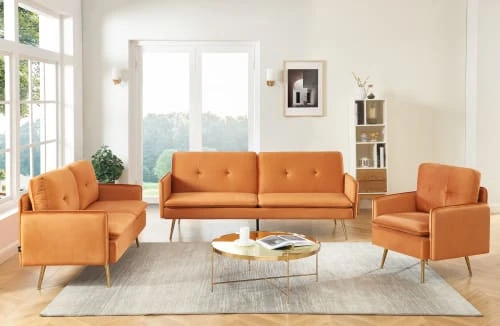 Fauteuil en velours 1 place rouille Baita Fauteuils Fauteuil En Velours 1 Place Rouille -Magasin De Chaises fauteuil en velours 1 place rouille 5