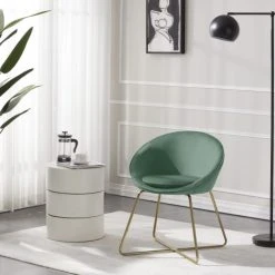 Magasin De Chaises -Magasin De Chaises fauteuil en velours 1 place vert 1