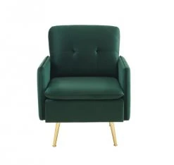 Baita Fauteuils Fauteuil En Velours 1 Place Vert Foncé