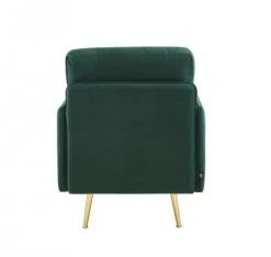 Baita Fauteuils Fauteuil En Velours 1 Place Vert Foncé -Magasin De Chaises fauteuil en velours 1 place vert fonce 3