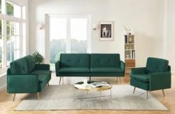 Baita Fauteuils Fauteuil En Velours 1 Place Vert Foncé -Magasin De Chaises fauteuil en velours 1 place vert fonce 5