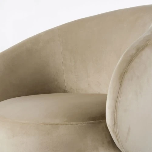 Fauteuil en velours beige Maisons Du Monde Fauteuils Fauteuil En Velours Beige -Magasin De Chaises fauteuil en velours beige 1000 2 32 209952 4