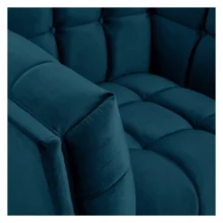 Rendez Vous Déco Fauteuils Fauteuil En Velours Bleu Canard 3 Rendez Vous Déco Fauteuils Fauteuil En Velours Bleu Canard -Magasin De Chaises fauteuil en velours bleu canard 3