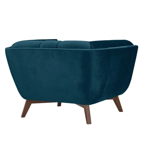 Fauteuil en velours bleu canard Rendez Vous Déco Fauteuils Fauteuil En Velours Bleu Canard -Magasin De Chaises fauteuil en velours bleu canard 4