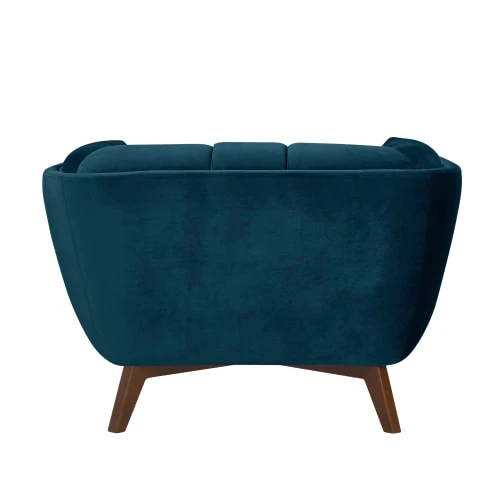 Fauteuil en velours bleu canard Rendez Vous Déco Fauteuils Fauteuil En Velours Bleu Canard -Magasin De Chaises fauteuil en velours bleu canard 5