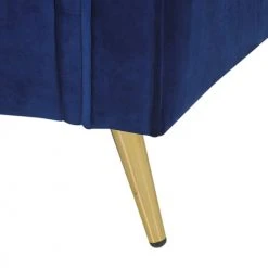 Beliani Fauteuils Fauteuil En Velours Bleu Cobalt -Magasin De Chaises fauteuil en velours bleu cobalt 5