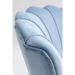 Kare Design Fauteuils Fauteuil En Velours Bleu Et Acier Doré -Magasin De Chaises fauteuil en velours bleu et acier dore 2