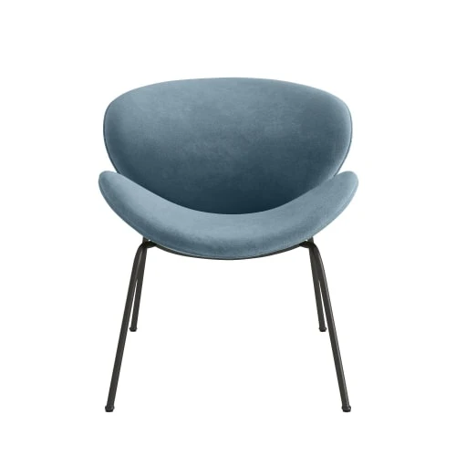 Fauteuil en velours bleu perle Potiron Paris Fauteuils Fauteuil En Velours Bleu Perle -Magasin De Chaises fauteuil en velours bleu perle 2