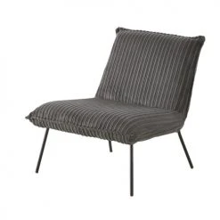 Maisons Du Monde Fauteuils Fauteuil En Velours Côtelé Gris