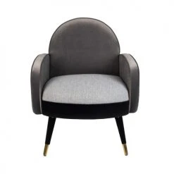 Zuiver Fauteuils Fauteuil En Velours Et Tissu Gris -Magasin De Chaises fauteuil en velours et tissu gris 3