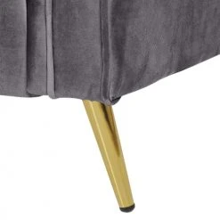 Beliani Fauteuils Fauteuil En Velours Gris -Magasin De Chaises fauteuil en velours gris 11