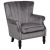 Beliani Fauteuils Fauteuil En Velours Gris