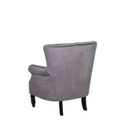 Beliani Fauteuils Fauteuil En Velours Gris -Magasin De Chaises fauteuil en velours gris 16