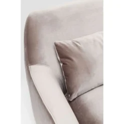 Kare Design Fauteuils Fauteuil En Velours Gris Et Acier -Magasin De Chaises fauteuil en velours gris et acier 3