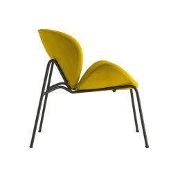 Potiron Paris Fauteuils Fauteuil En Velours Jaune Moutarde -Magasin De Chaises fauteuil en velours jaune moutarde 5