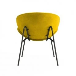 Potiron Paris Fauteuils Fauteuil En Velours Jaune Moutarde -Magasin De Chaises fauteuil en velours jaune moutarde 6
