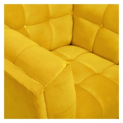 Fauteuil en velours jaune pieds Rendez Vous Déco Fauteuils Fauteuil En Velours Jaune Pieds -Magasin De Chaises fauteuil en velours jaune pieds 3
