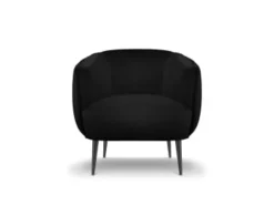 Micadoni Home Fauteuils Fauteuil En Velours Orange 5 Micadoni Home Fauteuils Fauteuil En Velours Orange -Magasin De Chaises fauteuil en velours noir