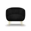 Micadoni Home Fauteuils Fauteuil En Velours Noir