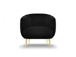 Micadoni Home Fauteuils Fauteuil En Velours Noir