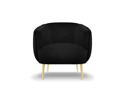 Fauteuil en velours noir Micadoni Home Fauteuils Fauteuil En Velours Noir -Magasin De Chaises fauteuil en velours noir 3
