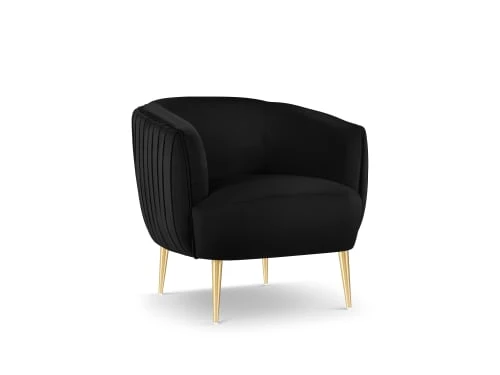 Fauteuil en velours noir Micadoni Home Fauteuils Fauteuil En Velours Noir -Magasin De Chaises fauteuil en velours noir 4