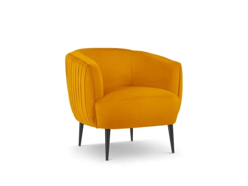 Fauteuil en velours orange Micadoni Home Fauteuils Fauteuil En Velours Orange -Magasin De Chaises fauteuil en velours orange 1