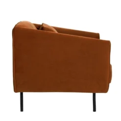 Drawer Fauteuils Fauteuil En Velours Pieds Droits En Métal Rouille 3 Drawer Fauteuils Fauteuil En Velours Pieds Droits En Métal Rouille -Magasin De Chaises fauteuil en velours pieds droits en metal rouille 3