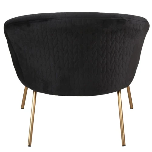 Fauteuil en velours piqué et pieds dorés Zago Fauteuils Fauteuil En Velours Piqué Et Pieds Dorés -Magasin De Chaises fauteuil en velours pique et pieds dores 2