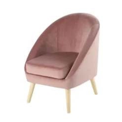 Maisons Du Monde Fauteuils Fauteuil Vintage En Velours Ocre -Magasin De Chaises fauteuil en velours rose fonce suzie 1000 11 39 185974 1 1
