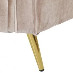 Beliani Fauteuils Fauteuil En Velours Taupe -Magasin De Chaises fauteuil en velours taupe 5