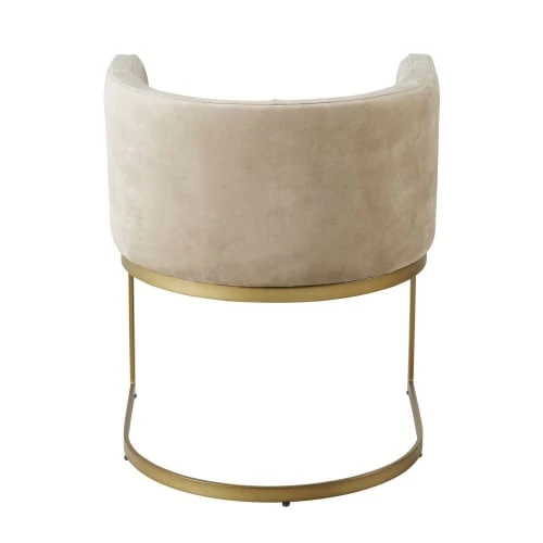 Fauteuil en velours taupe pieds en métal coloris laiton Maisons Du Monde Fauteuils Fauteuil En Velours Taupe Pieds En Métal Coloris Laiton -Magasin De Chaises fauteuil en velours taupe pieds en metal coloris laiton 1000 7 9 198941 3