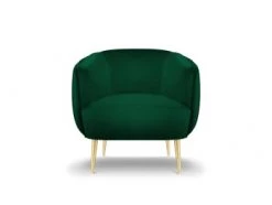 Micadoni Home Fauteuils Fauteuil En Velours Vert Bouteille -Magasin De Chaises fauteuil en velours vert bouteille 4