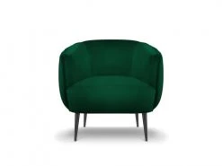 Micadoni Home Fauteuils Fauteuil En Velours Vert Bouteille